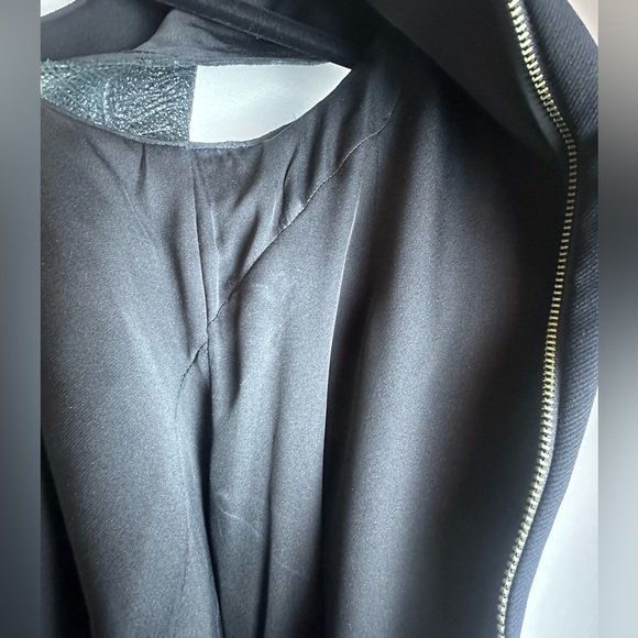 ❗️NEW Helmut Lang Crystal Leather Black Two Tone Asymmetrical Sheath Dress - Picture 14 of 17